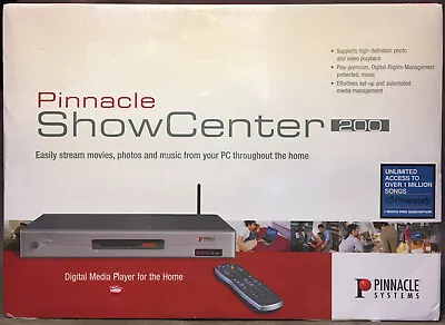 PINNACLE  Showcenter 200 Fanless Multimedia Player/streamer Wi-Fi NEW OLD STOCK • $87.50