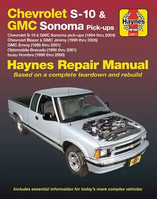 Chevrolet S-10 & Gmc Sonoma Pick-Ups Haynes Repair Service Repair Manual Book • $33