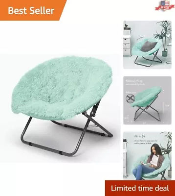 Oversized Mongolian Faux Fur Saucer Chair: Cozy Design High Quality Foldable • $86.46