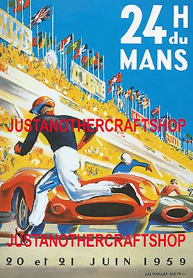 Le Mans 1959 Motor Racing A3 Large Size Poster Advert Sign Leaflet • £5.99