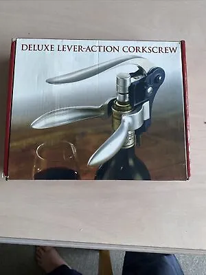 £5 • Buy Deluxe Lever Action Corkscrew - Boxed & Unused