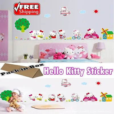  Hello Kitty Stickers Decal Home Wall Sticker Car Decal Stickers Room Decal • $18.99