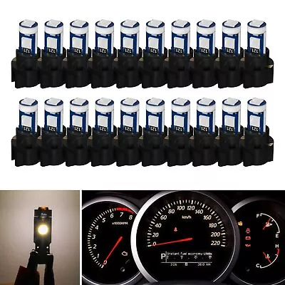 20pcs T5 Yellow 3030 LED Instrument Gauge Cluster Dash Light Bulbs W/ Sockets • $11.78