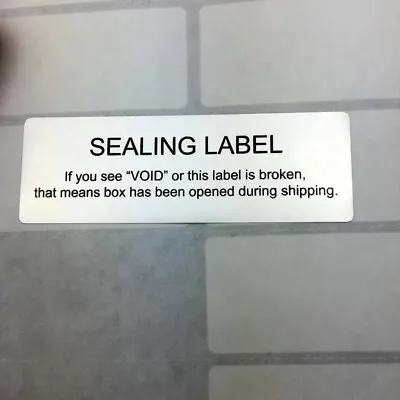 Security Sealing Label Sticker 60mmx20mm Tamper Evident Void Warranty Parcel • £2.99