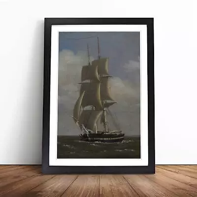 Christoffer Wilhelm Eckersberg Sailing Ship 3 Wall Art Print Framed Picture • £24.95