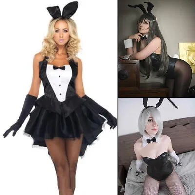 Sexy Women Lingerie Bunny Bodysuit PlayBoy Halloween Cosplay Costume Club Party • $6.99