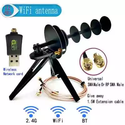 12dBi 2.4G WIFI Signal Receive Transmit Directional Antenna Computer Wireless • $62.24