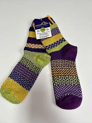 Solmate Socks NWT Large (W 10-12 M 9-11) Crocus Mismatched Recycled • $19.99
