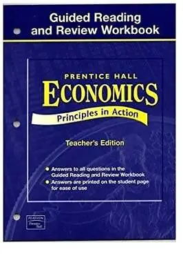 Economics: Principles In Action- Guided Reading And Review Workbook Teac - GOOD • $39.86