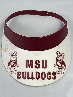 Vintage Mississippi State Bulldogs 1980s 90s Visor Old Walking Dog MSU Bulldogs • $29.99