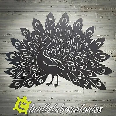 Highly Detailed Peacock Plasma Cut Metal Wall Art Hanging Home Decor • $158