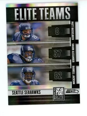 2007 Donruss Elite Teams Black Matt Hasselbeck Shaun Alexander #/800 Seahawks • $3.50