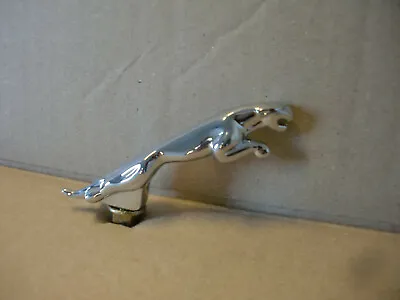 JAGUAR LEAPING CHROME CAT MASCOT  8cm Long  MINIATURE ORNAMENT  (SECONDS)   B6-4 • £9.50