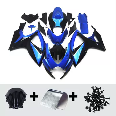 Blue Black Bodywork For Suzuki GSXR600 GSXR750 K6 2006 2007 Motor Fairing Kit • $426.15