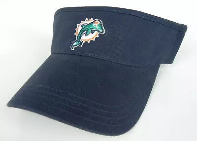 Miami Dolphins Nfl Football Vintage Logo Adjustable Navy Visor Cap Hat New Annco • $24.95