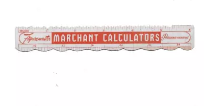 1952 Advertising Premium Calendar Ruler Marchant Calculator Figuremaster Matic • $12.25