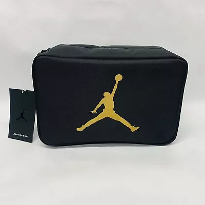 🔥✅ New Nike Golf Jordan Shoebox Bag Black Gold 9B0388-K5X SHOE BAG LARGE • $36.99