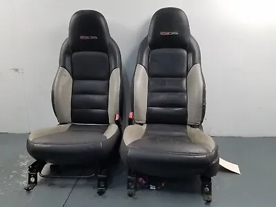 2007 Chevy Corvette C6 Z06 Black Leather Seat Set - Damage #3483 Z7 • $849.99