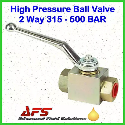 £39.68 • Buy HYDRAULIC BALL VALVE BSP Isolating Shut Off Lever 2 / 3 Way Steel High Pressure
