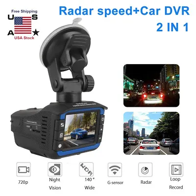 2IN1 Anti Radar Laser Police Detector Speed Car Recorder Dash Camera Night • $36.49