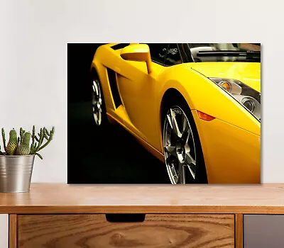 Lamborghini Yellow 5mm Thick Plastic Poster Ready To Hang 60x45cm • $28.99