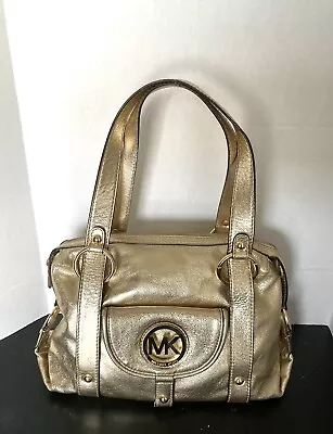 MICHAEL KORS Fulton Large PALE GOLD  Satchel AUTHENTIC HANDBAG Purse • $45