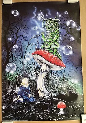 Eat Me Alice In Wonderland Peter Pracownik Psychedelic Mushroom Poster • $27.95