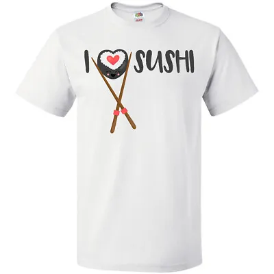 Inktastic Kawaii I Love Sushi T-Shirt Heart Japanese Food Japan Lover Roll Cute • $14.99