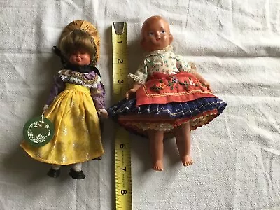 Vintage Two 7” Dolls - One Tagged Austrian • $14