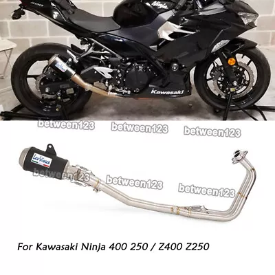 For Kawasaki Ninja 400 Z400 2018~2023 Exhaust Header Pipe Muffler With Net Tail • $258