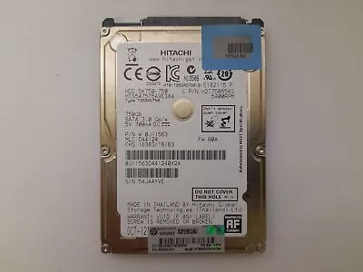 Hitachi Travelstar HTS547575A9E384 5K750 750GB 2.5  Laptop Hard Drive SATA HDD • £16.97