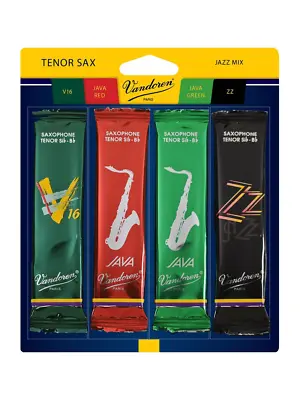 $51.45 • Buy Vandoren Jazz Mix Tenor Sax Reeds Card Of 4