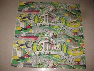 2 Yds. Vintage Southern Plantation Gone With The Wind Cotton Blend Fabric • $14.95