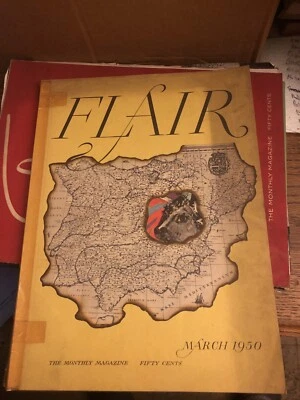 $50 • Buy Flair Magazine March 1950 Men’s Women’s Fashion Art V1 N2 Beauty Decor Fiction
