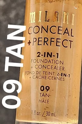 Milani Conceal Perfect 2-in-1 Foundation Concealer 09 TAN 30ml NEW • £12.99