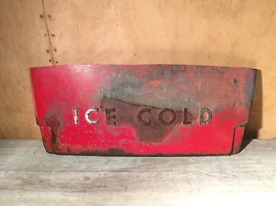 Vintage Original Coca Cola Sign Fridge Cooler Panel Ice Cold Mid Century 50s/60s • £120