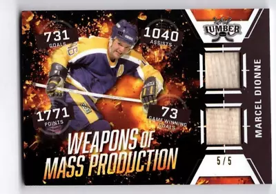 Marcel Dionne #5/5 Stick Relic Weapons Of Production 2021-22 Leaf Lumber Hockey • $11.99