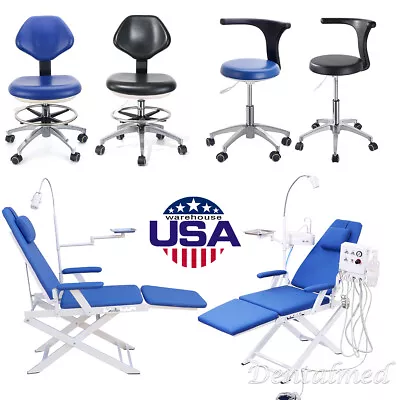 Portable Dental Mobile Chair LED Light Folding Unit Chair & Air Turbine Unit • $367.99