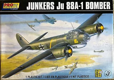 Revell Pro Modeler 1/32 Junkers Ju 88A-1 Bomber Model Kit # 85-5986 W/ Extras • $154