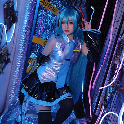 Anime Hatsune Miku Full Cosplay 9Styles  Shiny Vocaloid Costume Outfit • $67.99