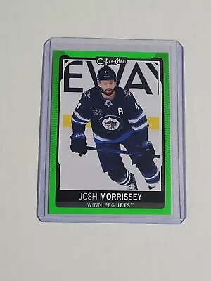 Josh Morrissey 2021-22 O-Pee-Chee OPC Neon Green /50 Winnipeg Jets • $7.26