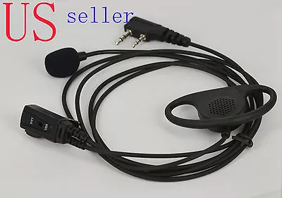 D-Shape Earpiece/Headset Boom Mic VOX/PTT Baofeng Radio UV-5R UV-3R + PLUS • $10.98