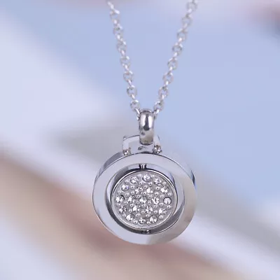 Michael Kors Disc Letters Rotatable Round Pendant Elegant Necklace • $28.99