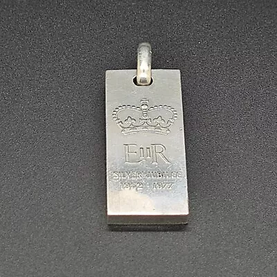 Sterling Silver London 1977 Ingot Pendant By J S L • $55.57