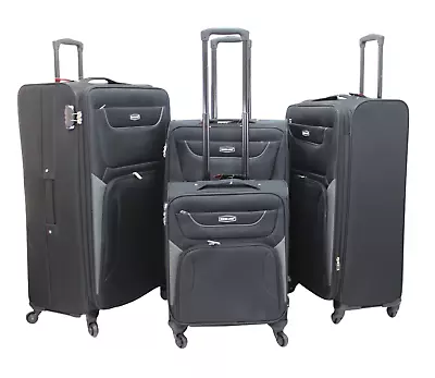 XXL Large Suitcase Expandable Lightweight Luggage Travel CABIN 4 Wheeled Trolley • £49.99