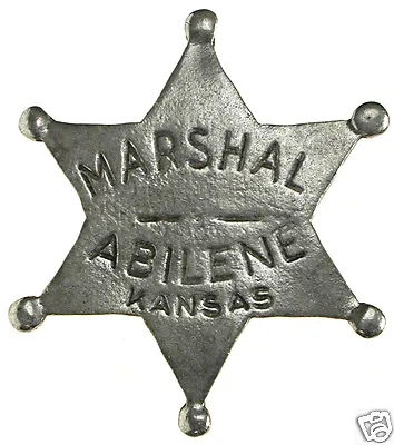 Marshal Abilene Kansas Badgeold West Lawmanvintageobsolete #09 • $11.98