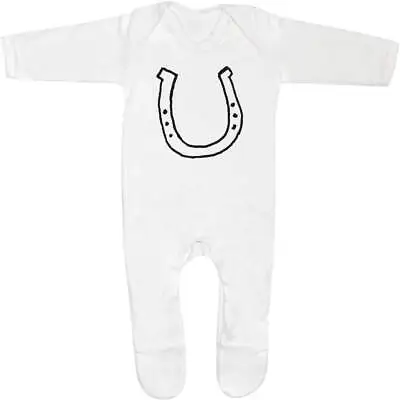 £9.99 • Buy 'Metal Horseshoe' Baby Romper Jumpsuits / Sleep Suits (SS018043)