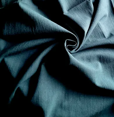 Dark Teal Homespun Japanese Cotton-Linen Medium-Weight Shirting - Soft Fabulous • £17.10