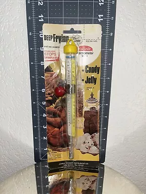 Vintage Acu-rite Deep Frying Candy Jelly Thermometer Clip Chaney Instrument USA • $14.99