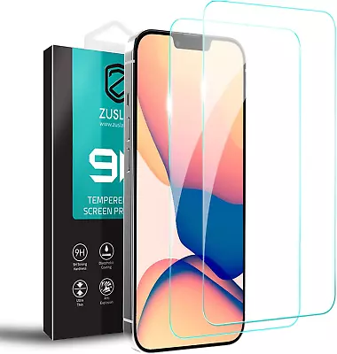 [2 Pack] ZUSLAB Screen Protector For Apple Iphone 13 / Iphone 13 Pro 6.1  Tem... • $13.73